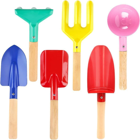 UMUACCAN Beach Toys for Kids, 6Pcs 8'' Kids Gardening Tools Sand Toys Set,