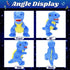 12" Cuteoy Light-up Singing Plush Blue Dinosaur LED Musical Stuffed Animal T-Rex Adjustable Volume Lullaby Plushies