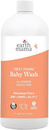Earth Mama Sweet Orange Baby Wash Liquid Hand Soap Refill, Body Wash for Sensitive