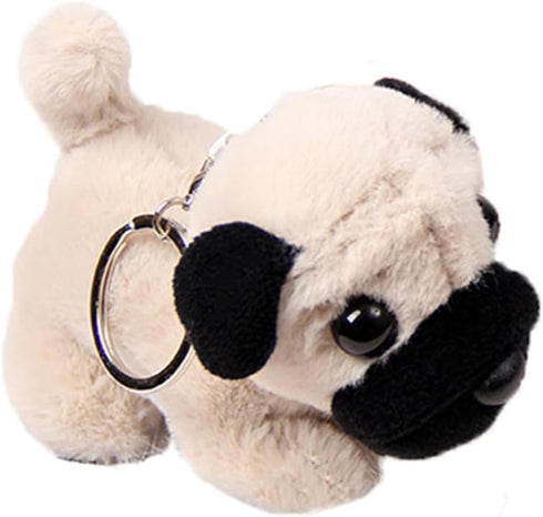 Cute Realistic Pug Stuffed Animal Dog Plush Toy, Lifelike Pug Plush Doll Backpack Handbag Gift