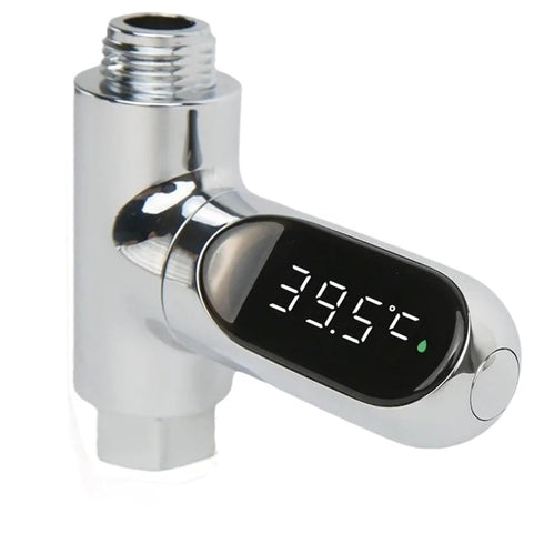 VBSNKLOI LED Shower Thermometer, Shower Thermometer LED Display Baby Bath Water Meter 360