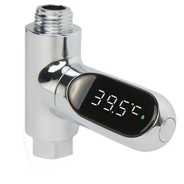 VBSNKLOI LED Shower Thermometer, Shower Thermometer LED Display Baby Bath Water Meter 360