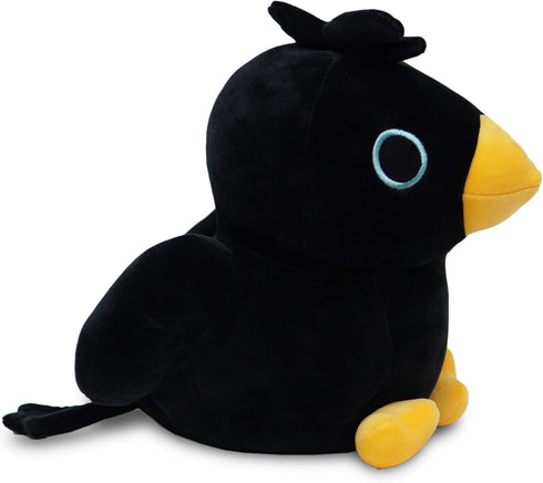 10 Inch Black Crow Plushie Toy, Stuffed Raven Animal, Cute Gift for Boys Girls