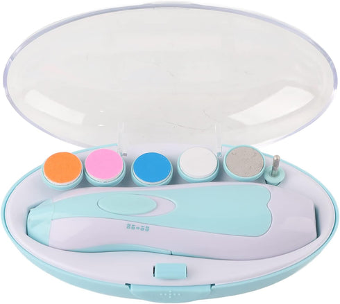 Trimmer, 6 Baby Nail Fingernails Electric Grinding Polish Device Pink Safe Baby Nail Clippers Baby Nail File Kit