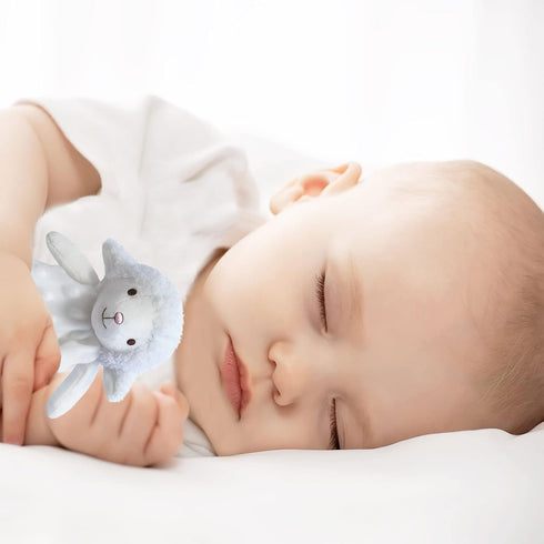 Baby White Lamb Soft Stuffed Animal Security Blanket, Plush Sheep Lovey, Baby Shower/Nursery Gift, 13"