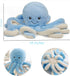 JOSON Cute Octopus Plush Toys, Soft Octopus Stuffed Animals, Girls and Boys Adult Birthday (16 Inch, Blue)