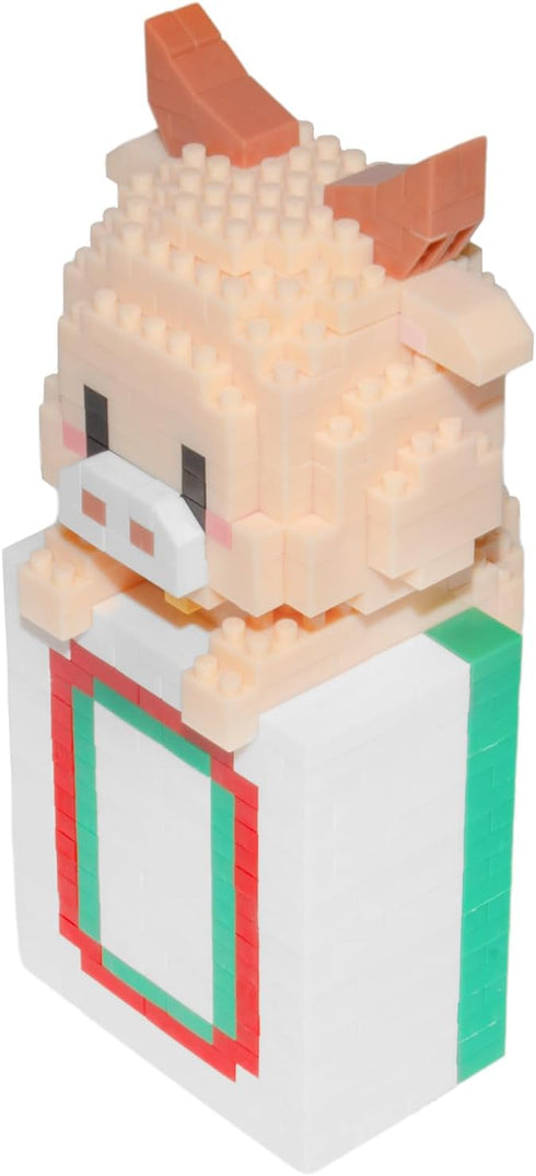 Larcele Micro Building Blocks Animal Set, 529 Pieces DIY Mini 3D Building Toy Bricks KLJM-09 (BaiBan Ox)