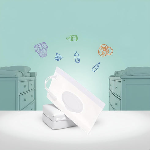 Galepromot 3 Set Pcs White Baby Wipe Case Travel Holder Keeps Wipes Moist of Wet Wipes Holders Cases Portable Travel On