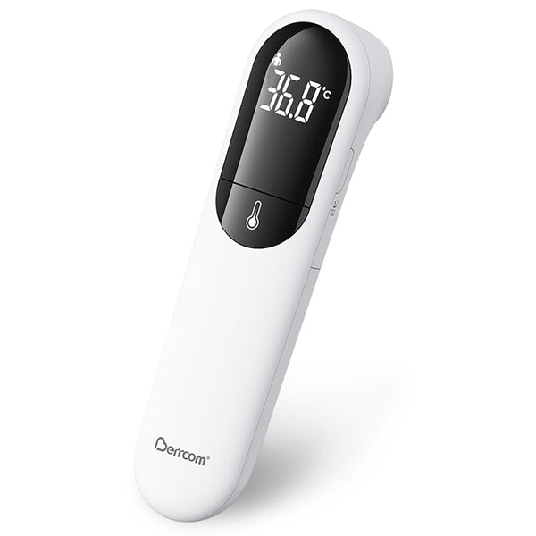 Berrcom No Touch Forehead Thermometer - Digital Infrared Thermometer for Adults and Kids, Touchless Baby Thermometer
