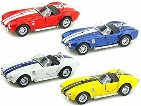 Kinsmart 1/32 Scale Diecast Pullback Action - 1965 Shelby Cobra 427 S/c Set of 4 Colors