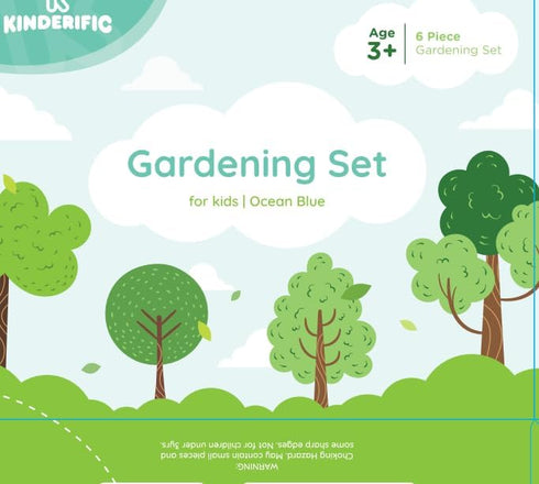 Set, Kinderific Gardening Tool Kit, for Kids, STEM, Includes Tote Bag, Spade, Watering Can, Rake, Fork, Trowel