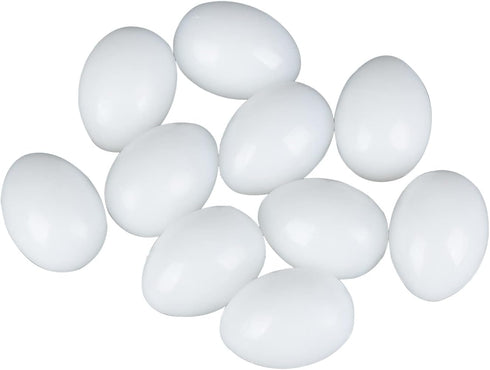Dong Huang 10pcs Solid Parrot Plastic Fake Eggs Realistic, Simulated Fake Bird Eggs for