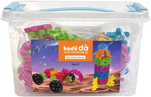 INCREDIBLY INTERCONNECTABLE TOYS KADU DA Out of This World 78 Piece Set - STEM/STEAM Building + Construction Toy, for Open + Imaginative Play