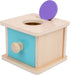 Adena Montessori Baby Toys Coin Box with Ball, Blue Door Great Gift for 6-12 Months 1-2 Years Old Toddlers
