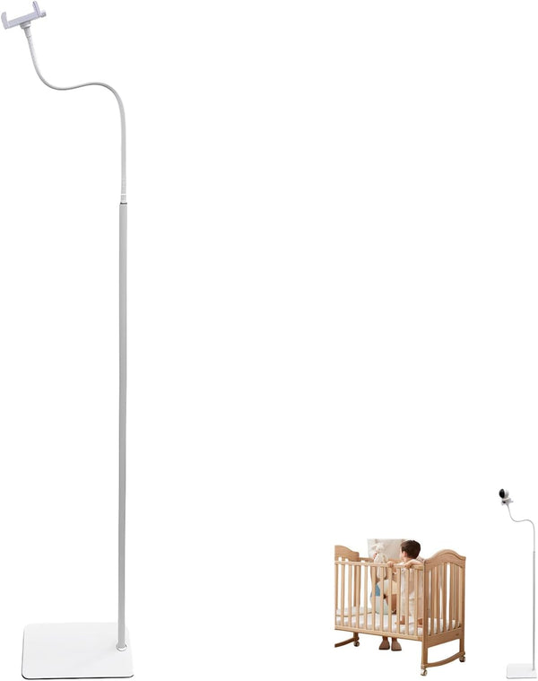 NVRTTRR Baby Monitor Floor Stand, 35 or 66 inch Adjustable Height, Flexible Gooseneck