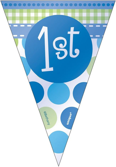Unique Party 1st 4 Birthday Turtle High Chair Kit | Blue | Pcs