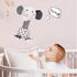 Black and White Newborn Baby Toys 0-12 Months, Soft Plush Rattle Stuffed Animal Toy with Teether and Sound (Elephant)