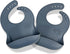 APLAINR Baby Sign Language Bib, Silicone Baby Bibs, ASL Graphics, Food Catcher,