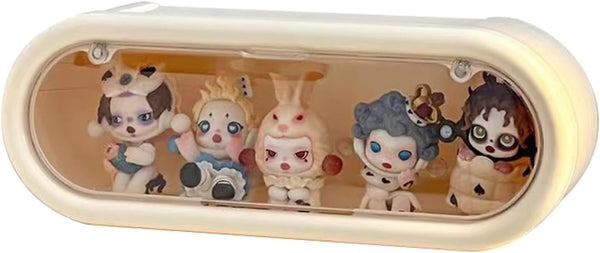 Clear Acrylic Display Case for Figures - Wall Mounted or Desktop Organizer for Collectibles, Dustproof Storage Box