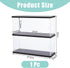 SUPERFINDINGS Clear Minifigures Display Case Acrylic Display Case with Black Base 2 Tier Showcase Simple Self-Assembly Storage Box for Models Building Blocks Display Holder 27.3x30x9.8cm