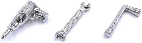 17PCS 1:12 Miniature Doll House Tools - Metal Home Repair Multi-Tool Set for Dollhouse Decoration