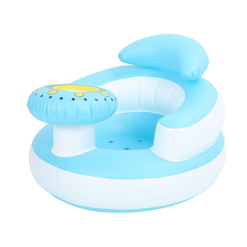 Generic Baby Inflatable Seat Comfortable Folding Toddler Bath Chair PVC Baby Seat for Pool Bathtub Infant Support Sofa