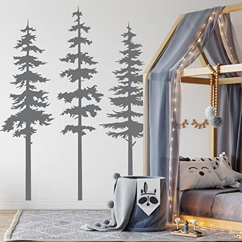 DXLING Pine Tree Wall Decor Decals for Kids Room Baby Nursery Room Decor
