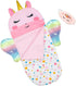 Baby Doll Sleeping Bag Toy Playset, Rainbow Unicorn Doll Bedding Accessories with Eye Mask for 12 Inch Doll