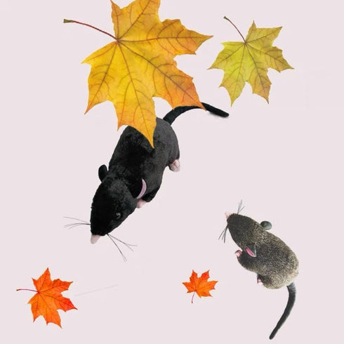 13" Soft Small Grey Rat Mouse Plush Toy, Lifelike Stuffed Animals Gifts for Kids Pets