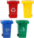 AITING Kids Push Toy Vehicles Garbage Truck's Trash Cans Toys Mini Curbside Vehicle