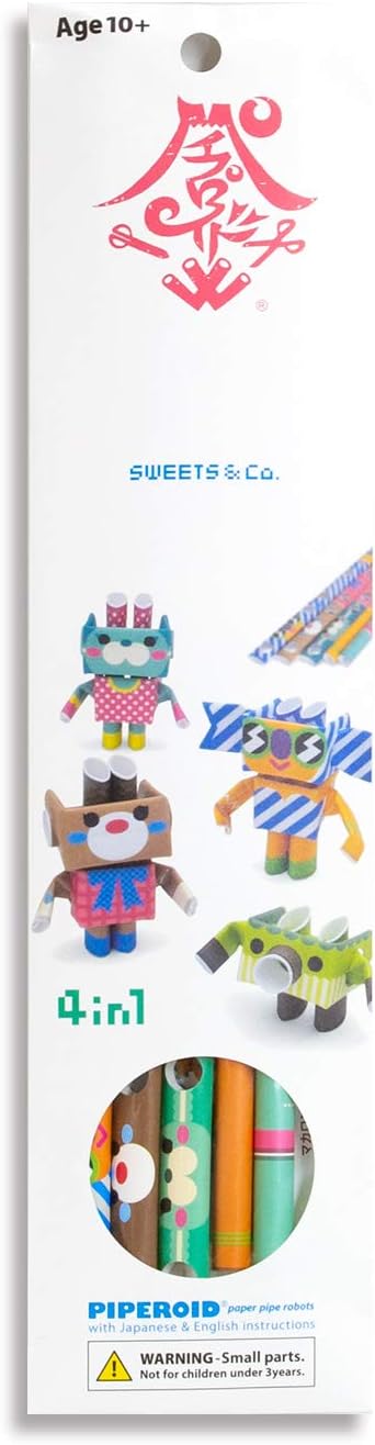 Sweets & Co. Photogenic Sisters - Japanese 3D Paper Puzzle DIY Robot Kit for Kids and Origami Kit for Adults