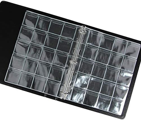 12 Pocket Coin Pages, 10 Sheets Plastic Holders for Coin Stamp Currency Collection, Collector Supplies