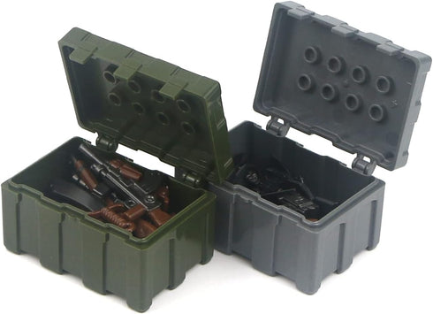 Military Weapons Pack, WW2 Army Gear Kit, Bricks Accessories Set for Soldier Figures, Compatible with Major Brands