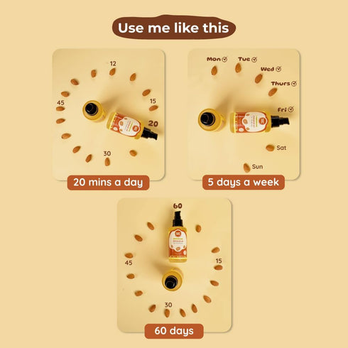 Generic 100 ml ROOT & SOIL Wood-Pressed Sweet Almond Oil for Baby Massage, Pure Almond Oil, Lightweight Baby Body Oil