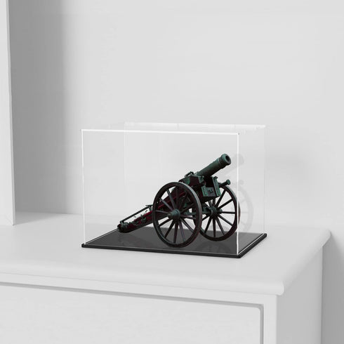 CRMPro 1:18 Countertop (13x6.7x6.3 inch) Clear Acrylic Display Show Case with Black Acrylic Base for Scale Car Model