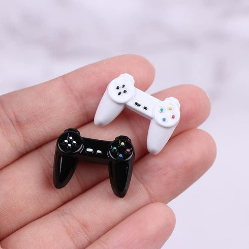 Black Dollhouse Model Gamepad, Wireless Game Controller for Dollhouse Decoration 1:12 Scale
