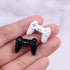 Black Dollhouse Model Gamepad, Wireless Game Controller for Dollhouse Decoration 1:12 Scale
