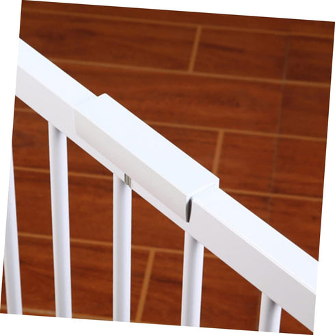6pcs Safety Door Reinforcement Slot Fence Repair Groove for Stairs Dog Gate, PVC White