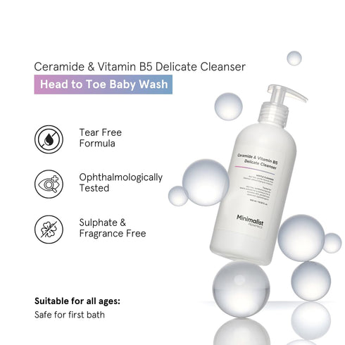 5.5 B5 13.52 Oz 400ml Minimalist Baby Gentle Head to Toe Wash | Tear-free | pH | Proven Safe & Pediatrician Approved