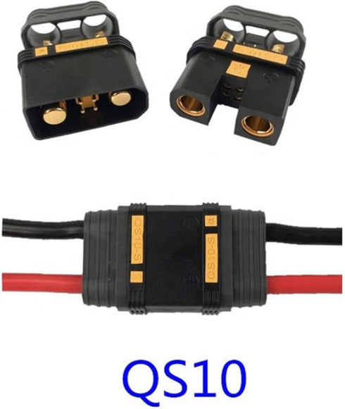 SoloGood 170A High Current Antispark QS10-S Male Female Connectors with 4Pin Signal for Drone RV E-Bike Battery
