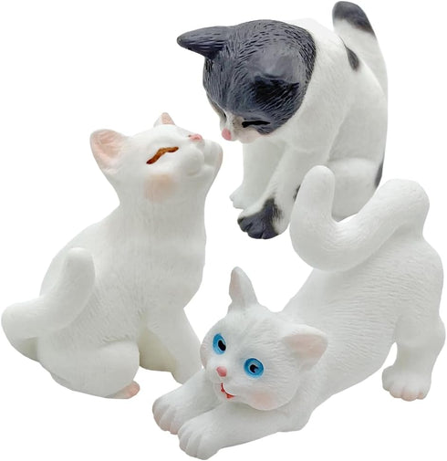 josaner-zz 1/12 Dollhouse Cats w/ Scale Accessories Mini Furniture Model Wooden Miniature
