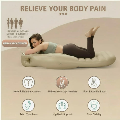 Tummy Inflatable Pregnancy Pillow with Belly & Head Hole, Prone Pregnancy Pillow for Stomach Sleepers, Belly Pillow