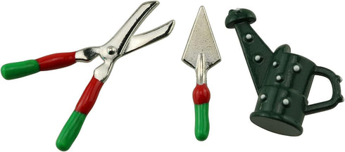 Tegg 6PCS Miniature Dollhouse Garden Tools Mini Doll House Working Accessories