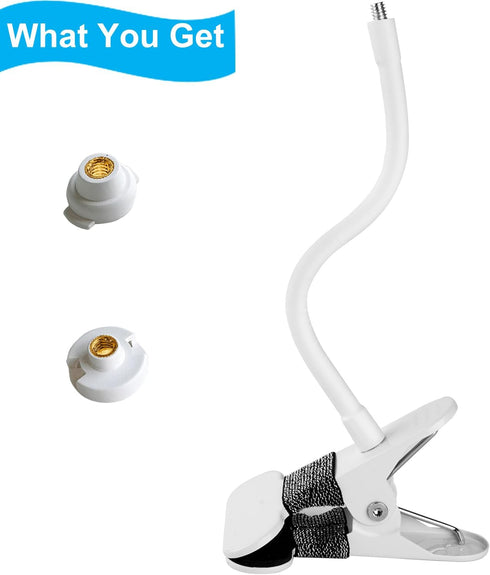 Flexible Baby Monitor Clip Clamp Mount, Compatible with HelloBaby and ANMEATE Cameras, No Tools Required