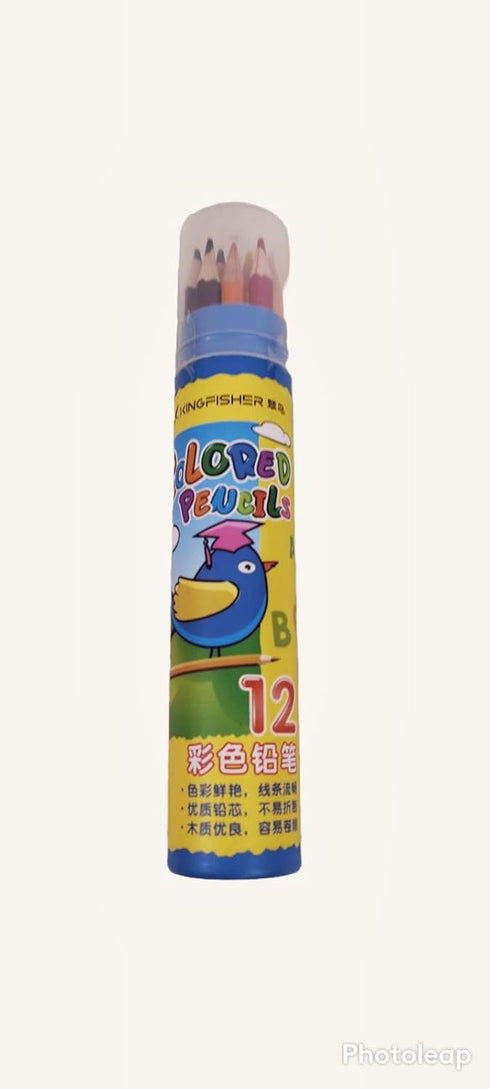 Kingfisher Colored Pencils - Pack of 12 Vibrant Colors - Smooth Blendable Pigments by Generic