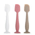3 Pack Baby Diaper Cream Spatula Applicator, Soft Silicone Brush with Suction Cup Base (White, Red, Gray)