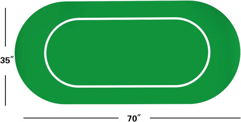 GSE Games & Sports Expert Non-Slip Rubber Poker Tabletop Layout Mat with Carrying Bag for Casino Night