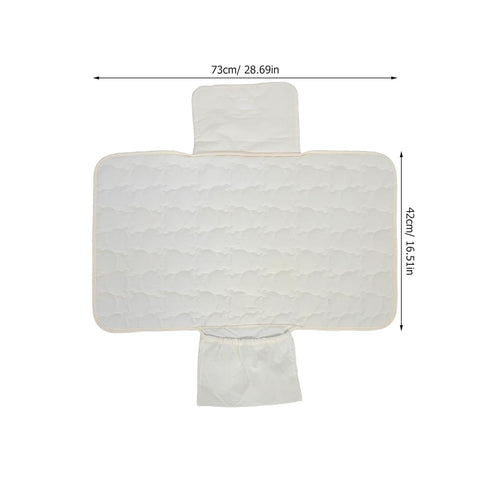YARNOW Waterproof Diaper Changing Pad, Foldable Travel Nappy Mat for Infants, Reusable Cotton Diaper Mat Suitable
