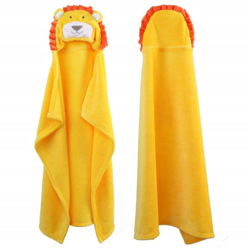 Vauwmsr Baby Hooded Blanket, Ultra Soft Warm Newborn Infant Swaddle Wrap Bath Shower Towel, 25.6" x 39.4", Yellow
