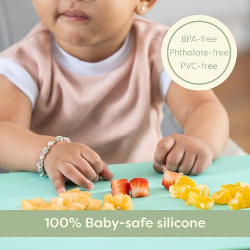 UpwardBaby Rectangular Silicone Placemat - Suction Food Catcher for High Chair & Kids, Non-Slip Washable Table Mats